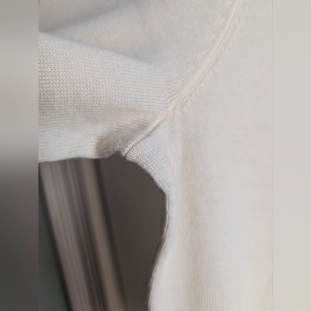 Kate Spade Fine Knit Wool Cardigan, M, Cream - Picture 4 of 6